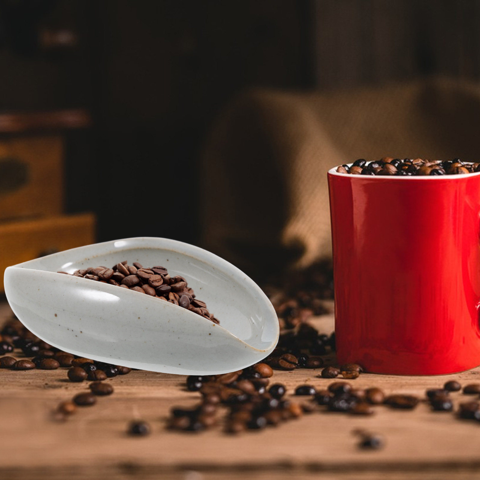 Coffee Tea Beans - 세라믹 커피 원두 계량 트레이 다기능