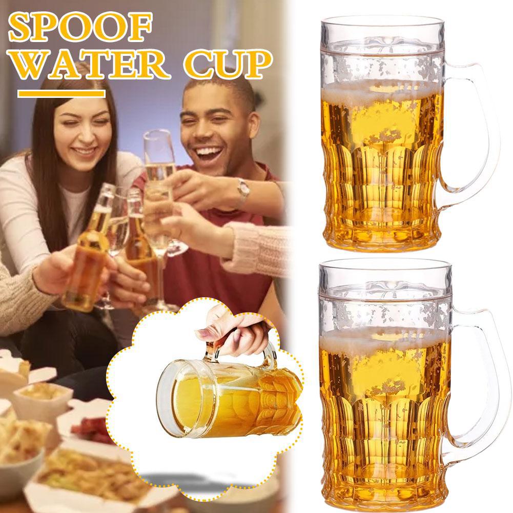 Double Wall Mug - 이중벽 디자인의 가짜 얼음 맥주잔, 재미있는