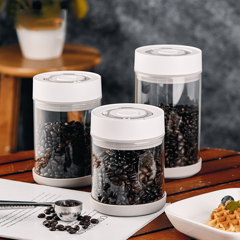 Coffee And Tea Glass - 주방 습기 방지 유리 커피콩 항아리