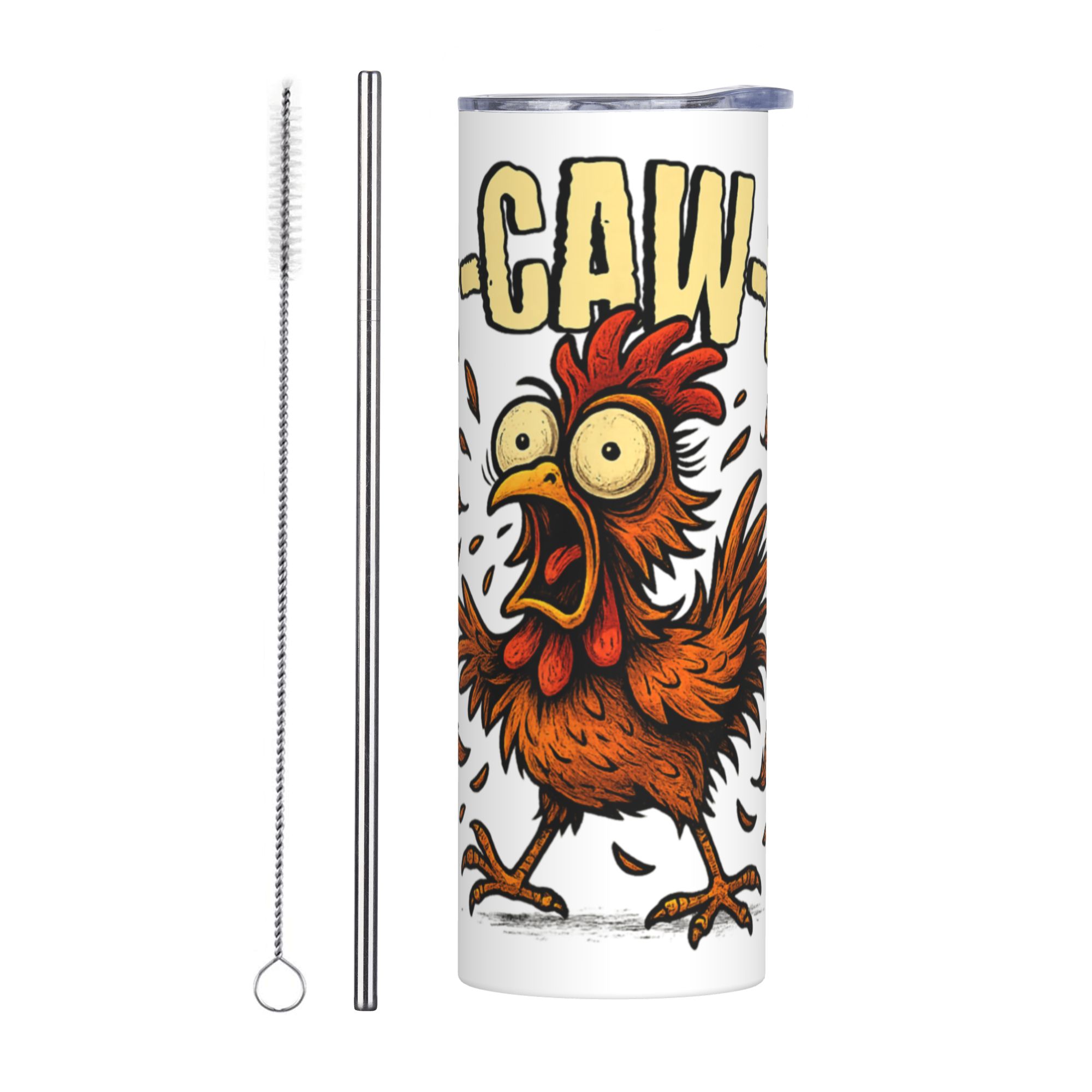 Double Wall Mug - 재미있는 F-Caw-F 치킨 FCAWF 텀블러 진공