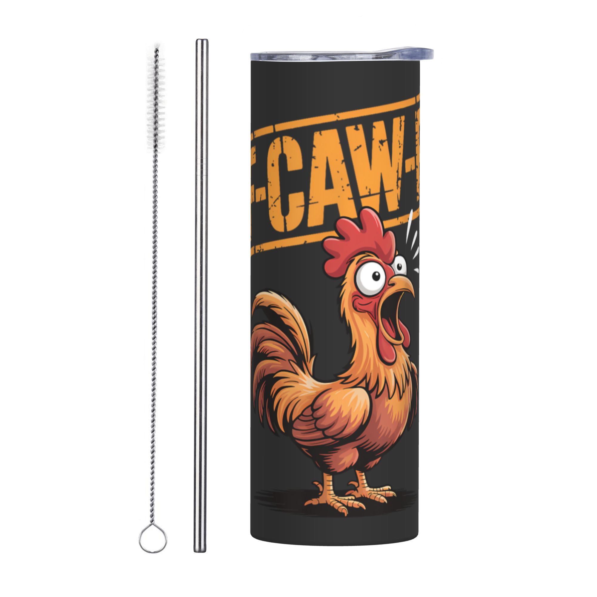 Double Wall Mug - 재미있는 F-Caw-F 치킨 FCAWF 텀블러 진공