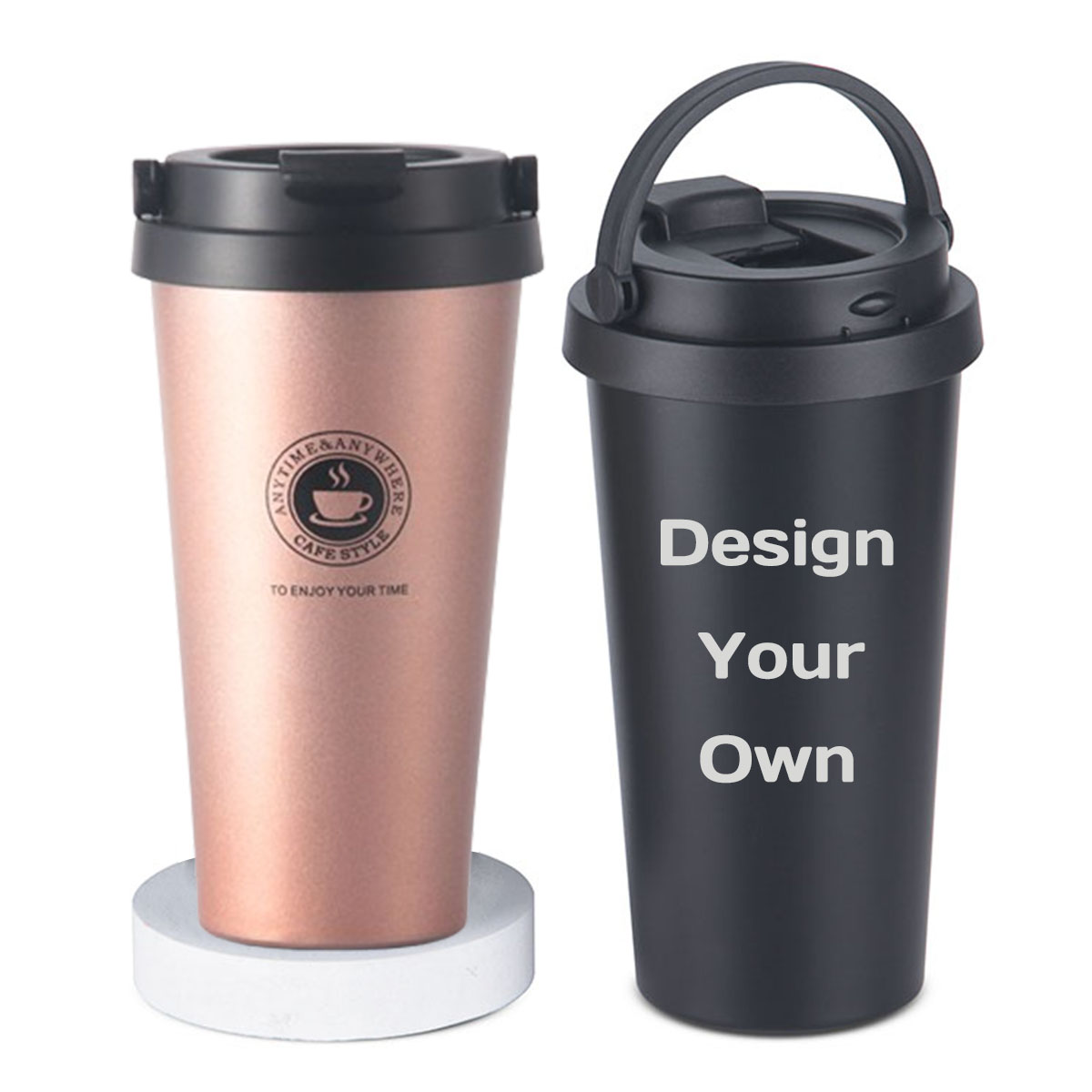 Double Wall Mug - 보온 보냉 여행용 커피 머그컵 16온스