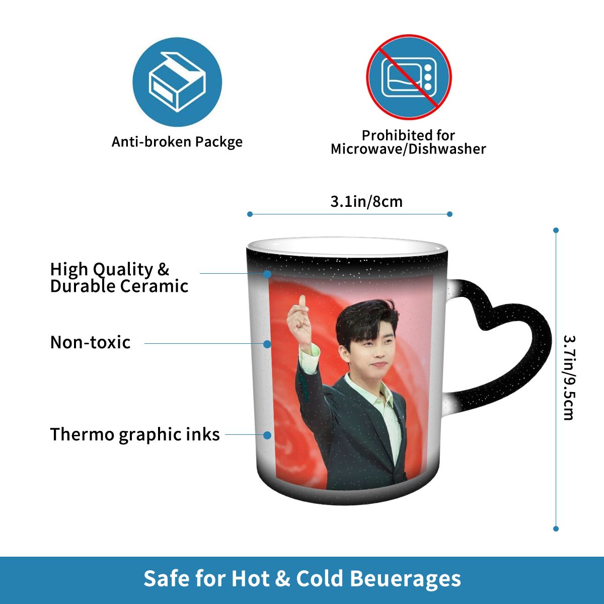 림영웅 머그 재미있는 세라믹 커피잔 차 머그잔 우유컵  - Young Tea Coffee 리뷰 및 가격