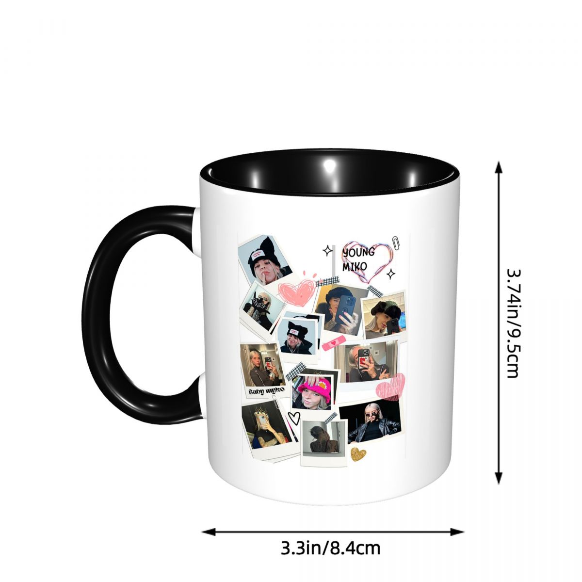 젊은 미코의 콜라주 재미있는 세라믹 커피잔 차 머그잔  - Young Tea Coffee 리뷰 및 가격