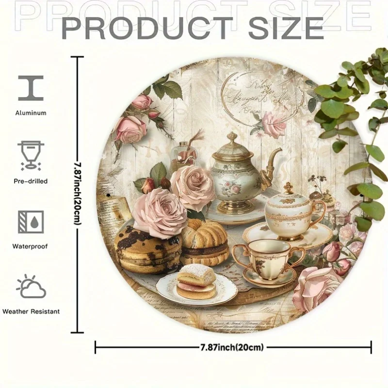 빈티지 빅토리아풍 티룸 및 베이커리 알루미늄 간판 -  - Coffee Tea Library 리뷰 및 가격
