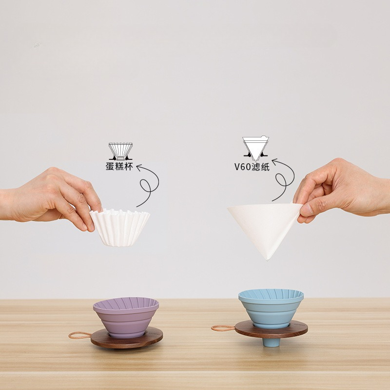 휴대용 접이식 실리콘 커피 필터 머그 재사용 가능 커피 - Coffee Dripper V60 리뷰 및 가격