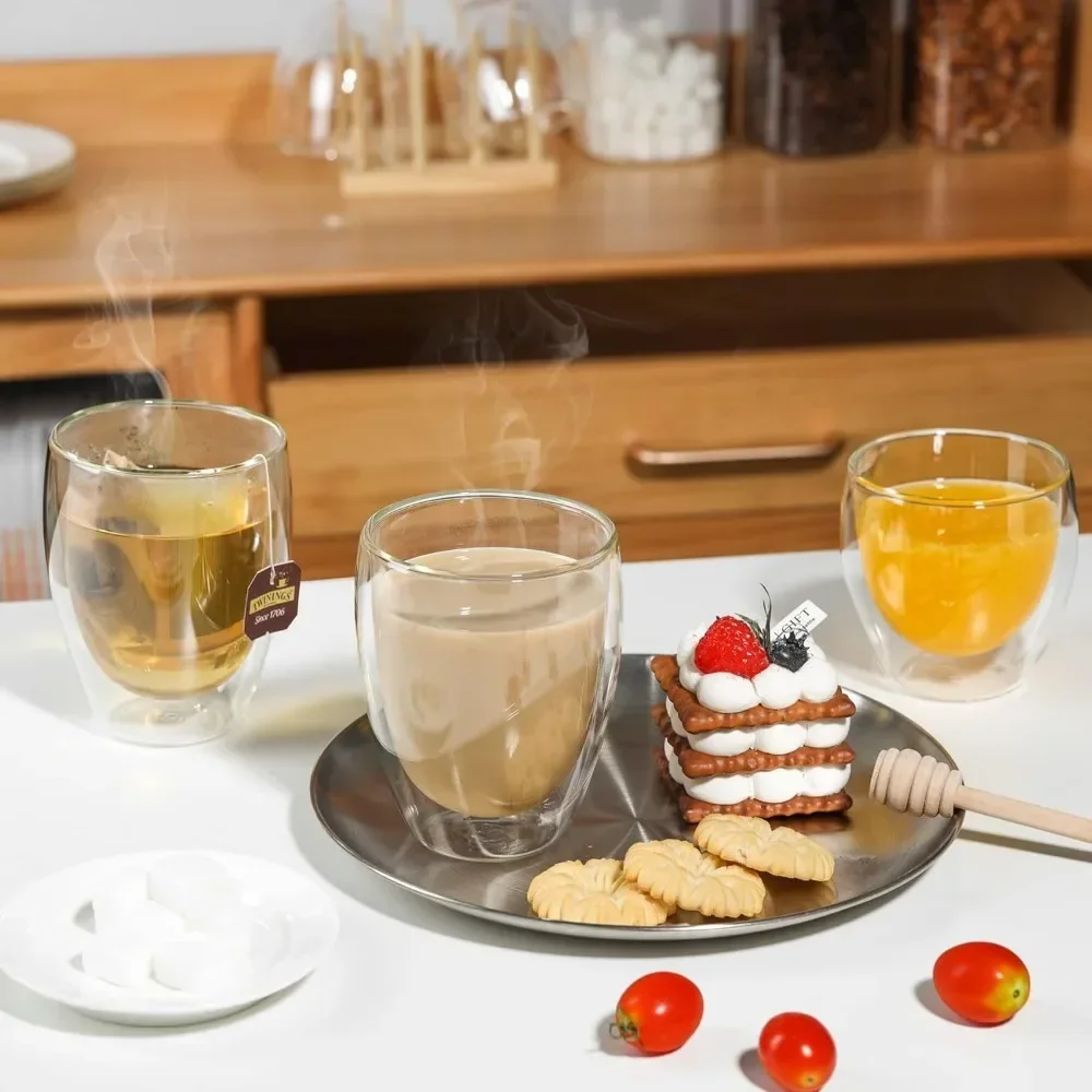 6 개 명확한 이중 벽 유리 커피 머그잔 80ml/25 - Double Wall Mug 리뷰 및 가격