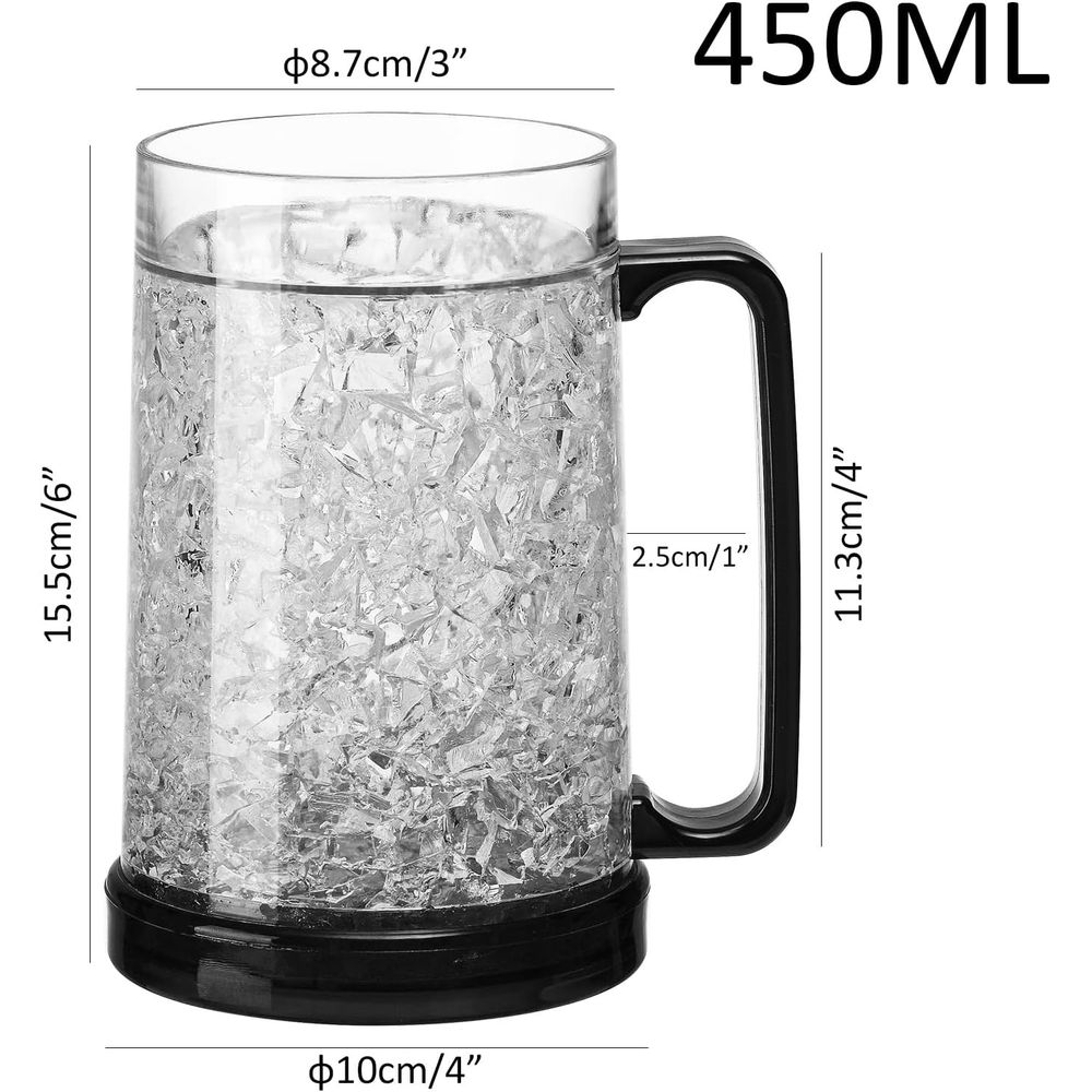 이중벽 젤 로스티 아이스 머그컵, 투명 16온스, 1개 - Double Wall Mug 리뷰 및 가격