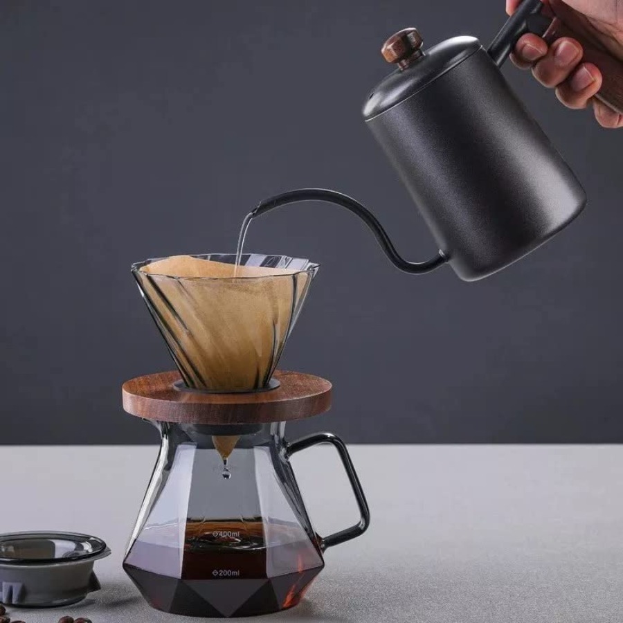 카페시토 푸어 오버 커피 메이커 세트 20온스 유리 카 - Coffee Dripper V60 리뷰 및 가격