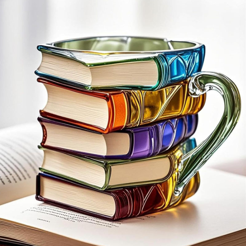 책 커피 머그잔 카푸치노 다채로운 3D 도서관 책 머그 - Coffee Tea Library 리뷰 및 가격