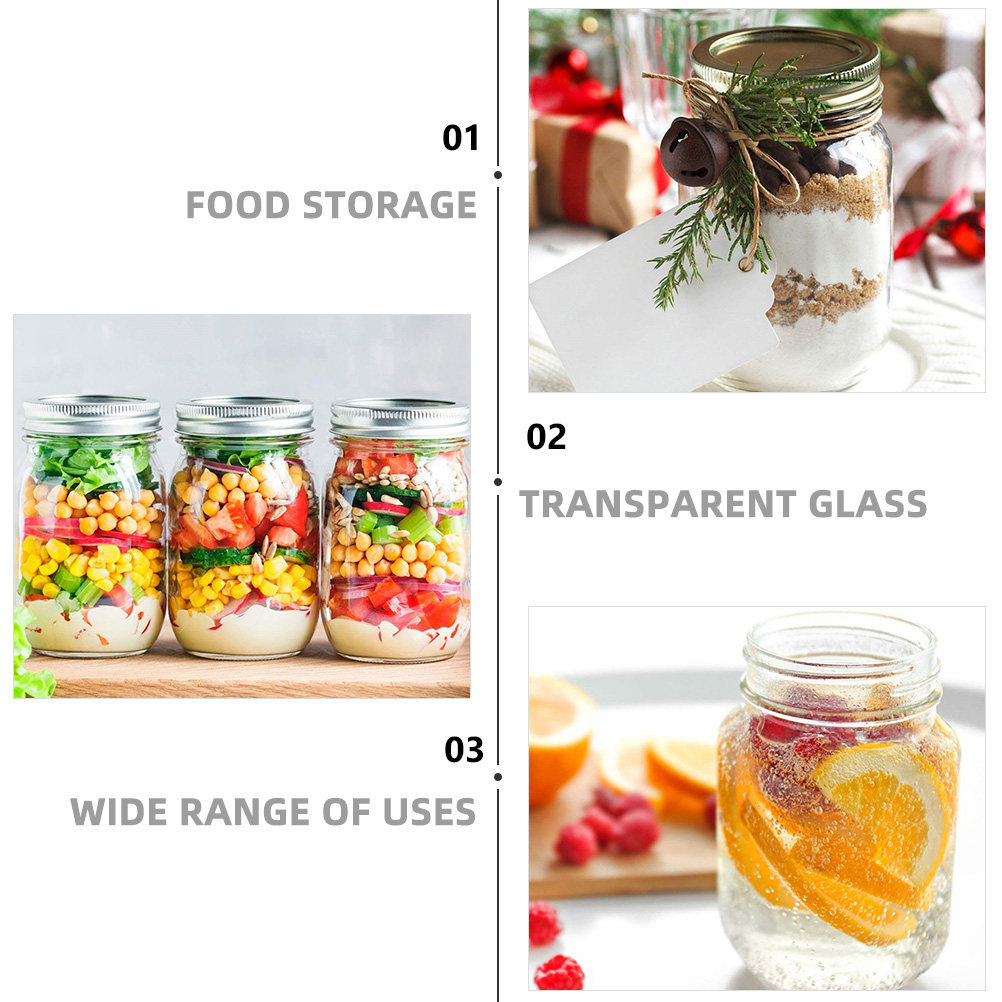 6Pcs 투명한 둥근 유리병, 식품 저장용 밀폐 뚜껑  - Coffee And Tea Glass 리뷰 및 가격