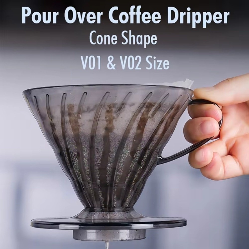 새로운 플라스틱 커피 핸드 드리퍼 V형 60 01/02 - Coffee Dripper V60 리뷰 및 가격