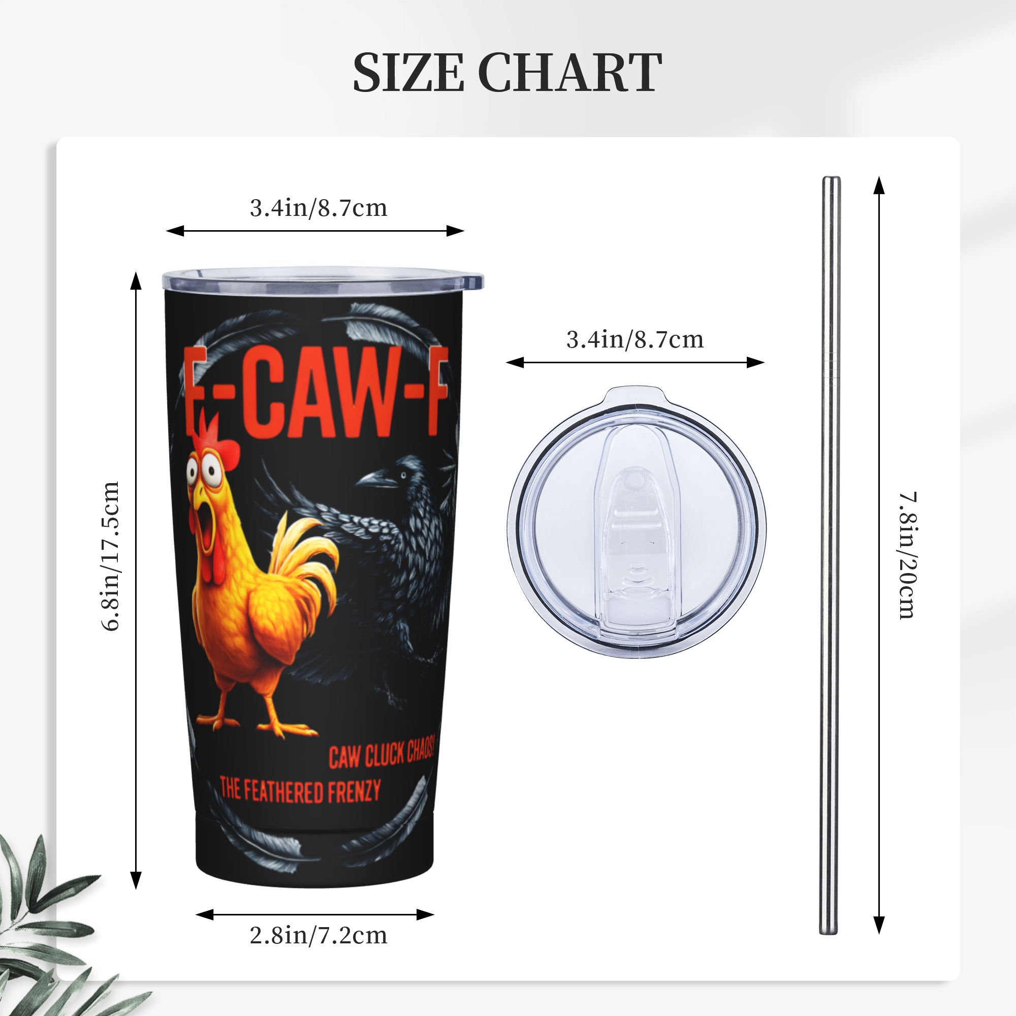 F-Caw-F 치킨 FCAWF 보온 텀블러 (빨대 및  - Double Wall Mug 리뷰 및 가격