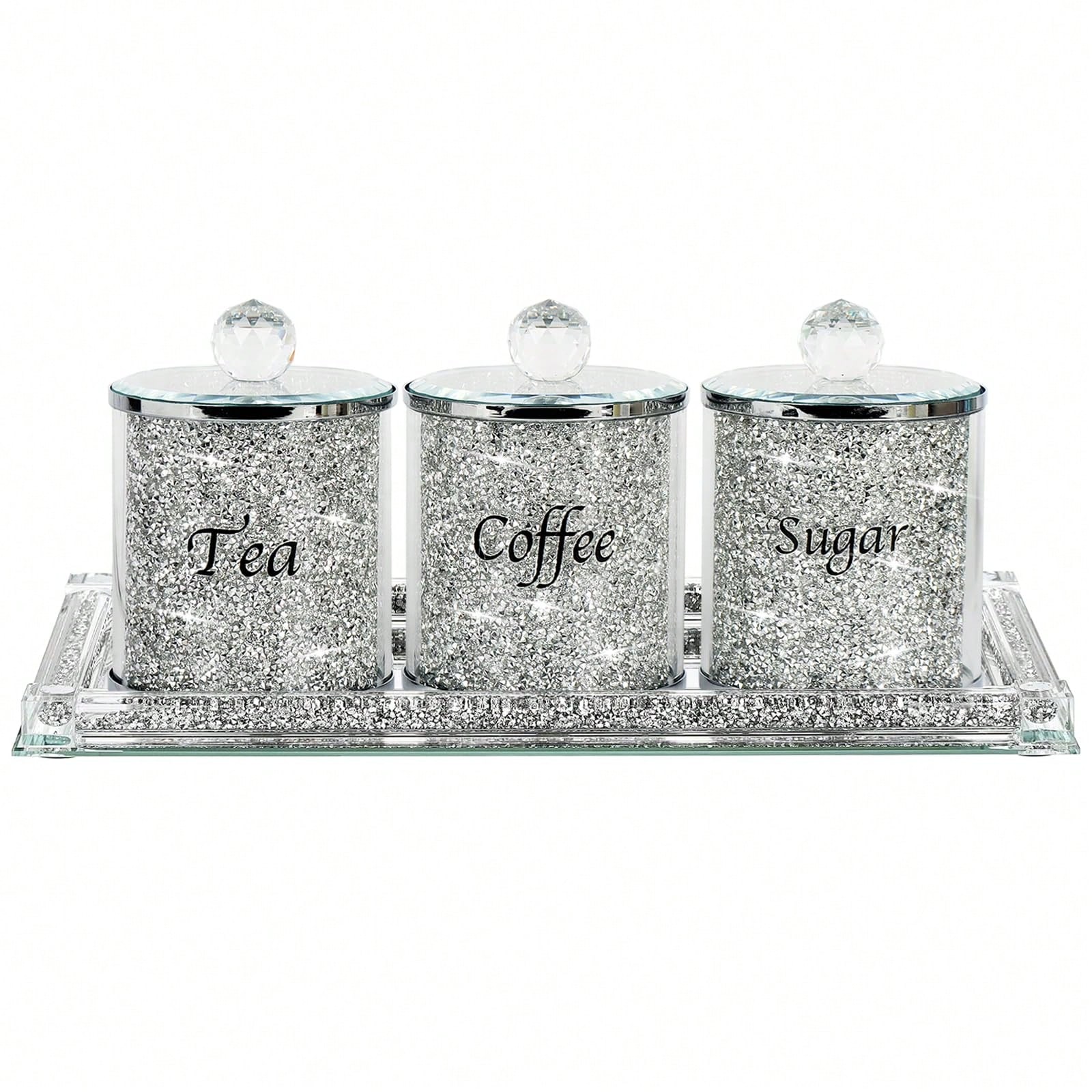 커피 설탕 차 보관 용기 세트 반짝이는 글램 크러쉬드  - Coffee Tea Containers 리뷰 및 가격