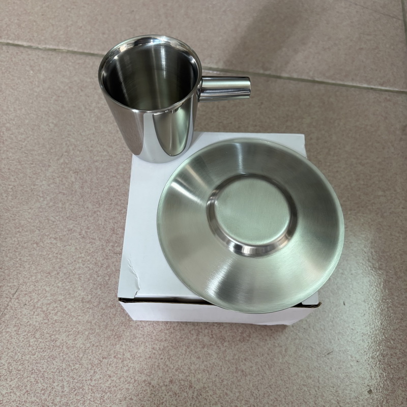 2팩 스테인리스 스틸 커피잔, 받침 접시가 있는 커피  - Double Wall Mug 리뷰 및 가격