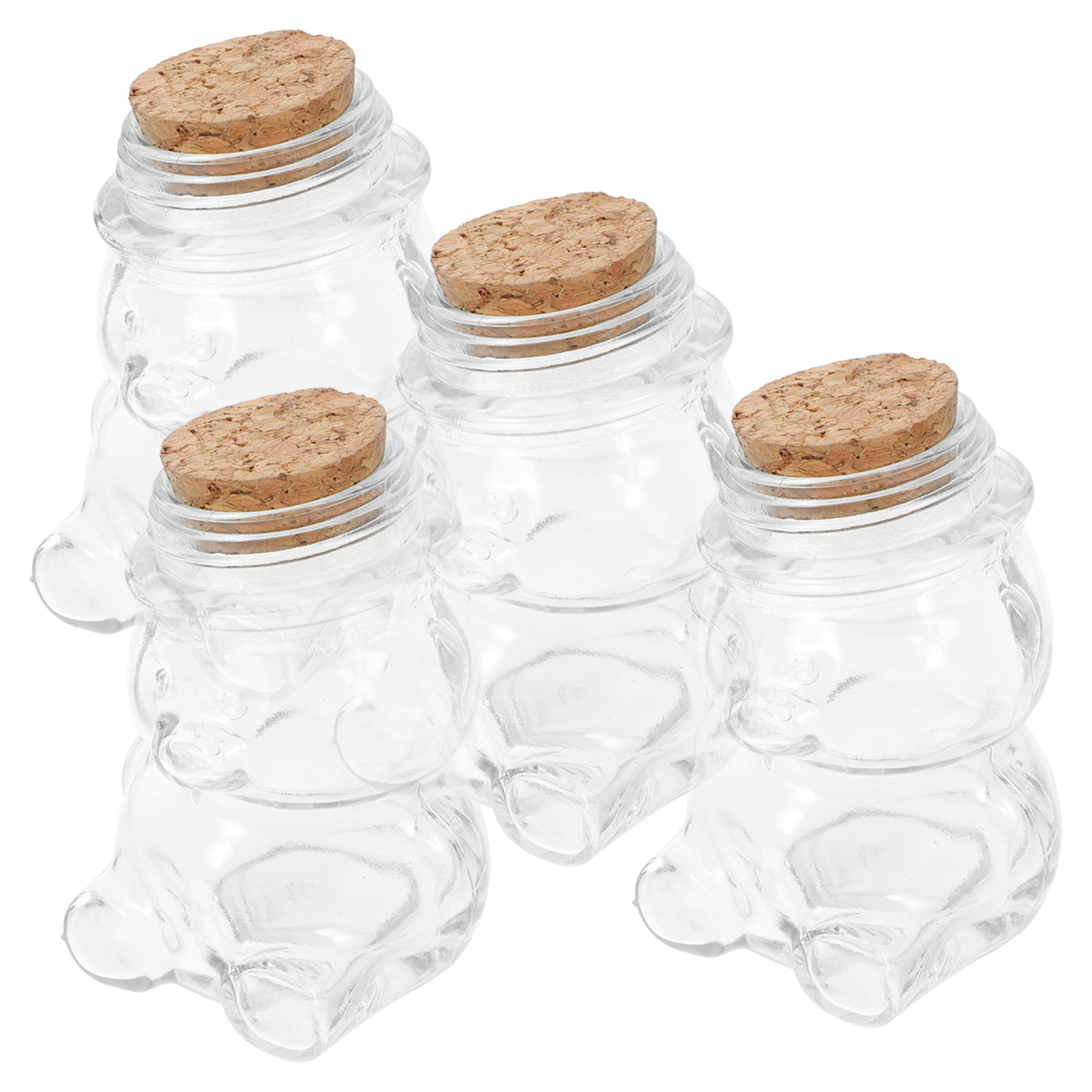 4Pcs 유리 사탕 항아리 세트 사탕, 비스킷, 차,  - Coffee And Tea Glass 리뷰 및 가격
