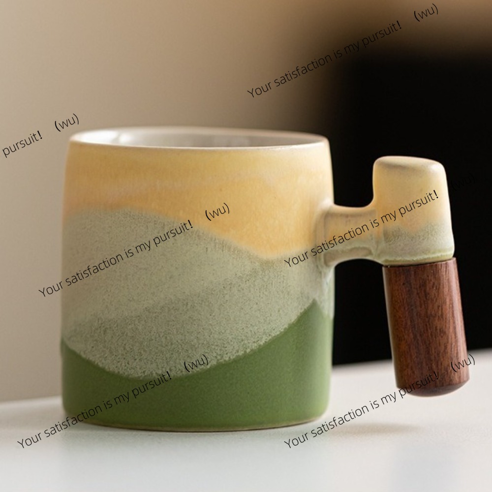 창의적인 세라믹 커피잔 나무 손잡이, 전자레인지 식기세 - Coffee Tea And Cocoa 리뷰 및 가격