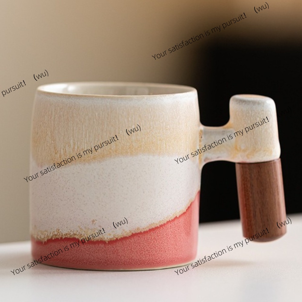 창의적인 세라믹 커피잔 나무 손잡이, 전자레인지 식기세 - Coffee Tea And Cocoa 리뷰 및 가격