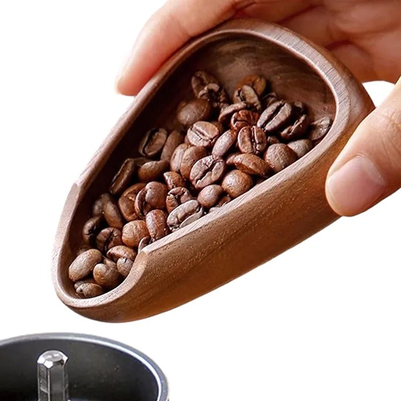 커피 콩 도징 트레이 단단한 나무 호두 콩 삽 스쿠프  - Coffee Tea Beans 리뷰 및 가격
