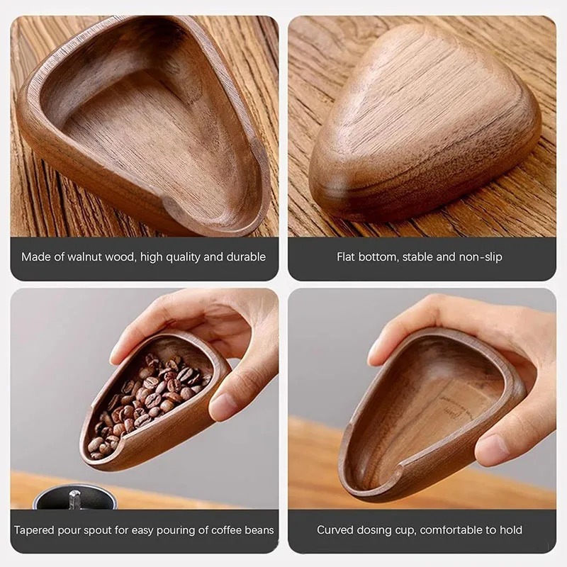 커피 콩 도징 트레이 단단한 나무 호두 콩 삽 스쿠프  - Coffee Tea Beans 리뷰 및 가격