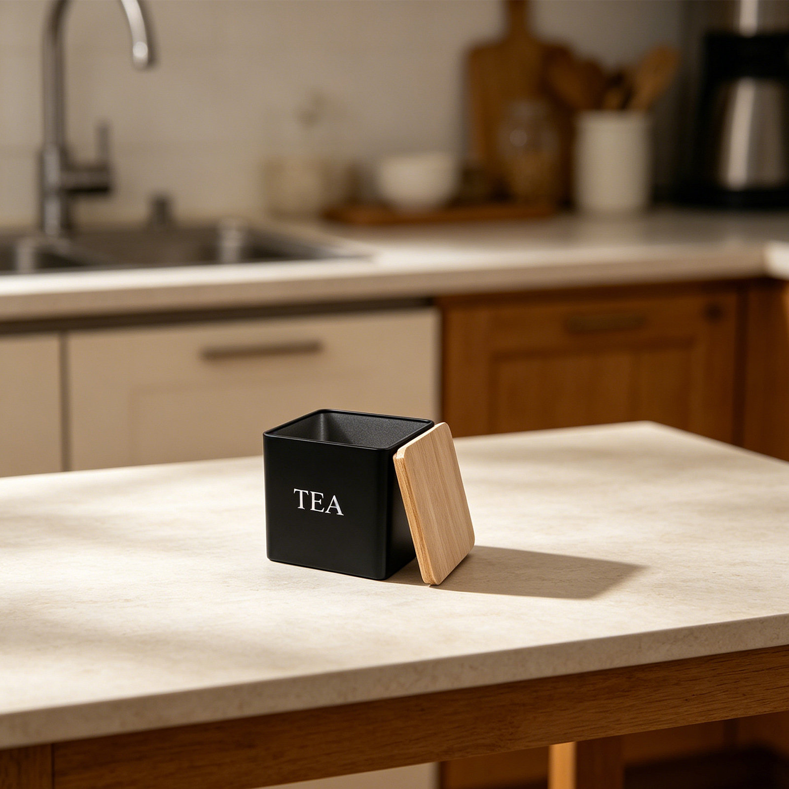 3개 세트 금속 차/커피/설탕 보관 용기, 대나무 뚜껑 - Coffee Tea Containers 리뷰 및 가격
